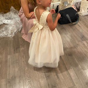 Ivory Flower Girl/Baptism/Blessing Dress - Pearl Detailing, Worn Once